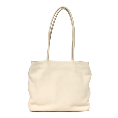 The Row Grained Calfskin Medium Portfolio Tote Ivory 1 of 10