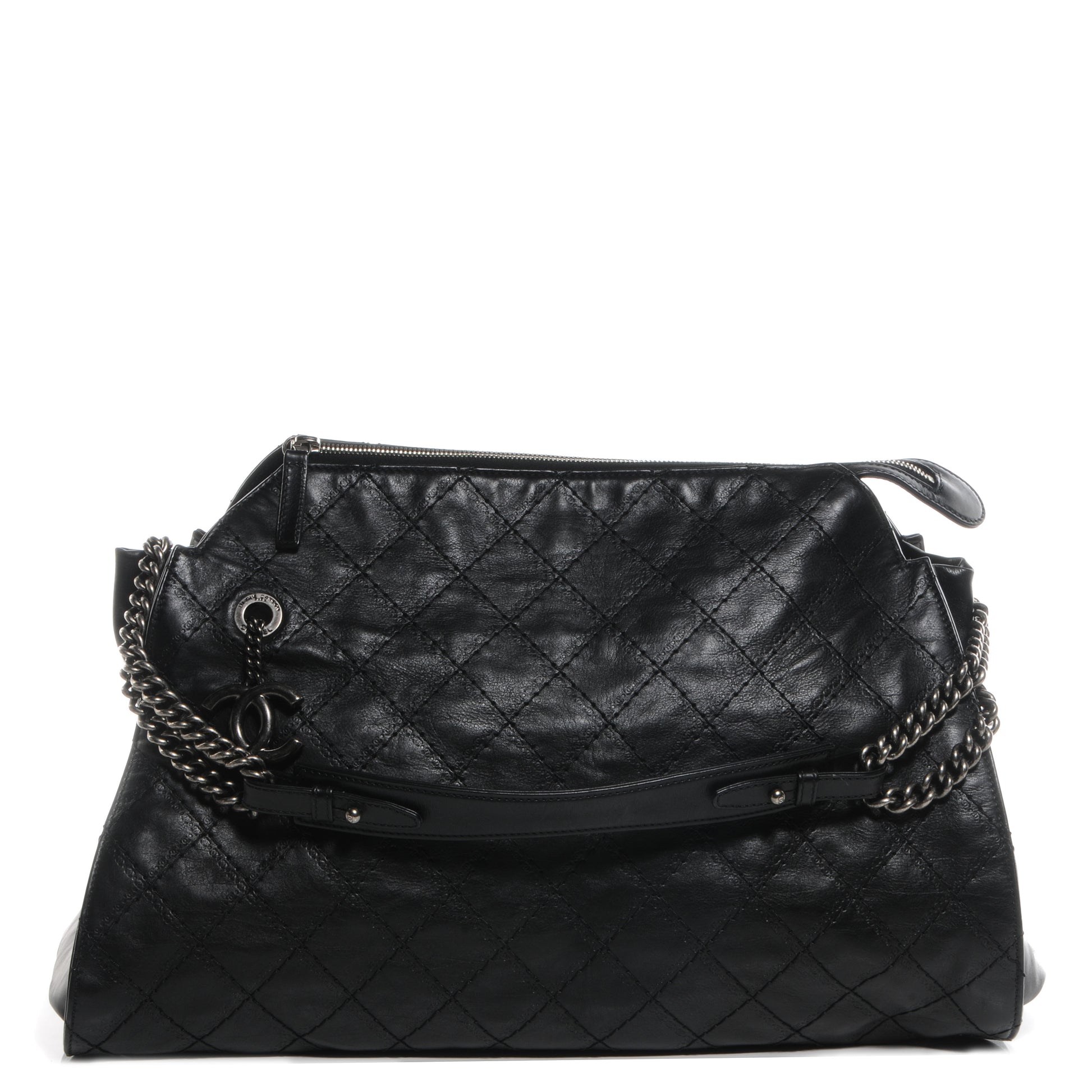Chanel Calfskin CC Crave Tote Black 1 of 7