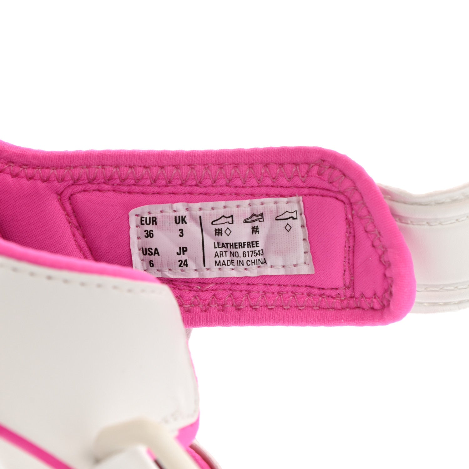 Balenciaga Rubber Neoprene Bi-Color Womens Track Sandals 36 White Fluo Pink 8 of 8