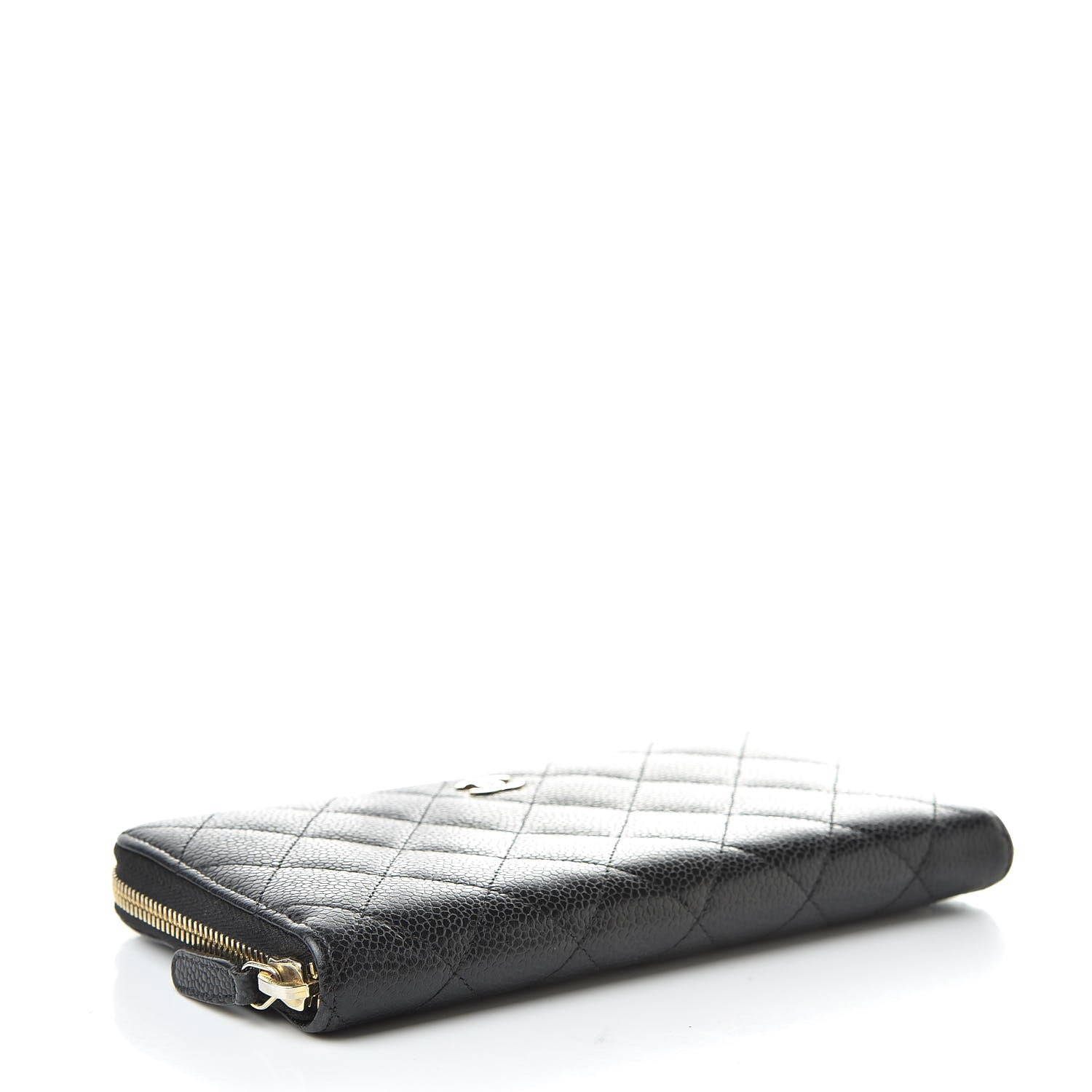 Chanel Caviar Quilted Large Gusset Zip Around Wallet Black 4 of 12