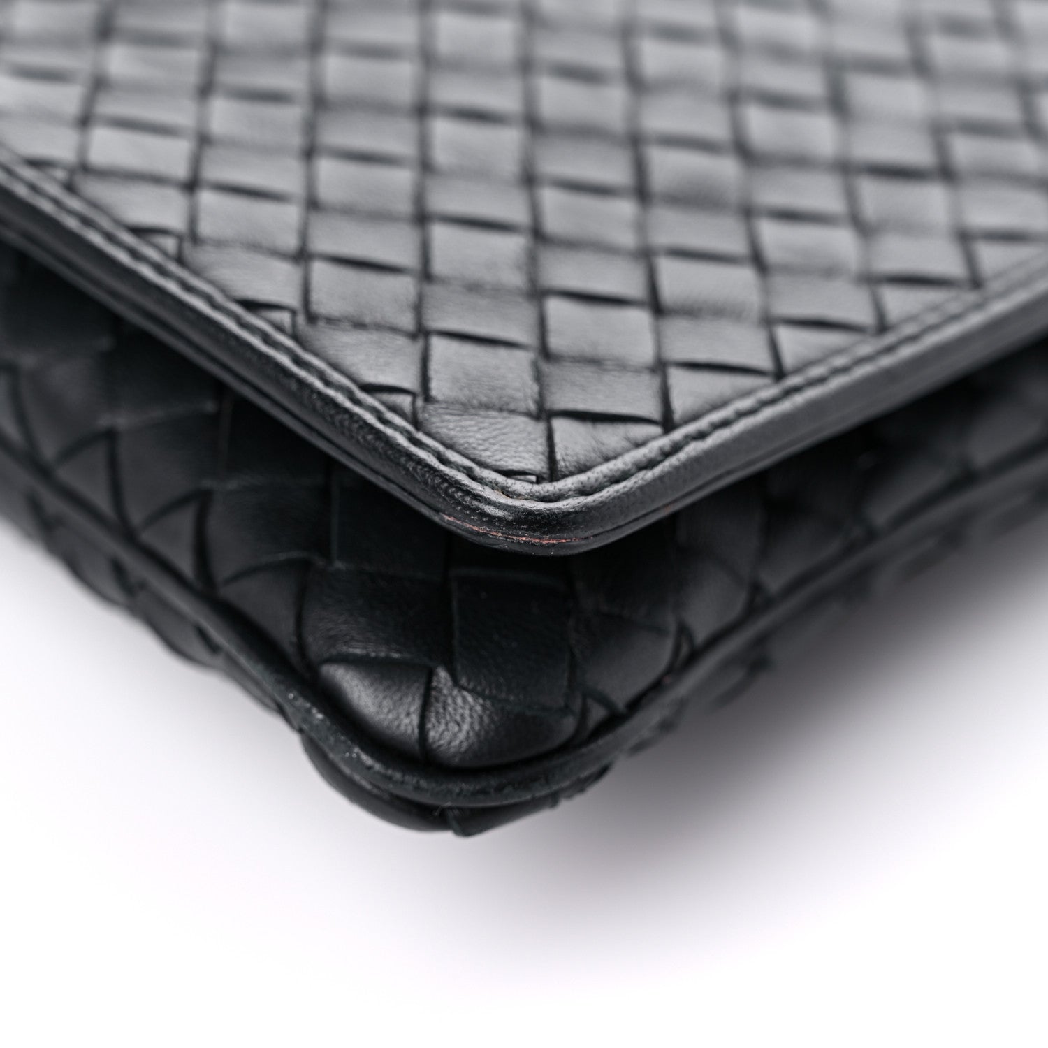 Bottega Veneta Nappa Intrecciato Crossbody Messenger Flap Black 8 of 17