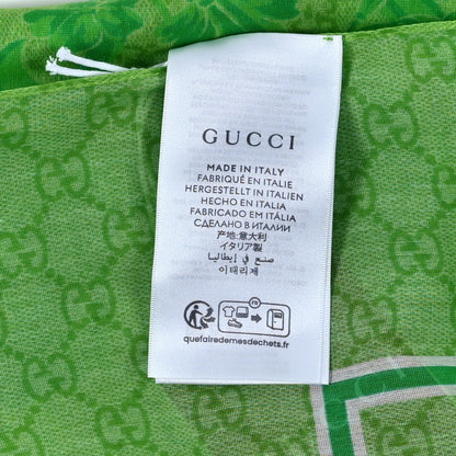 Gucci Silk Floral Square Scarf Green 2 of 3