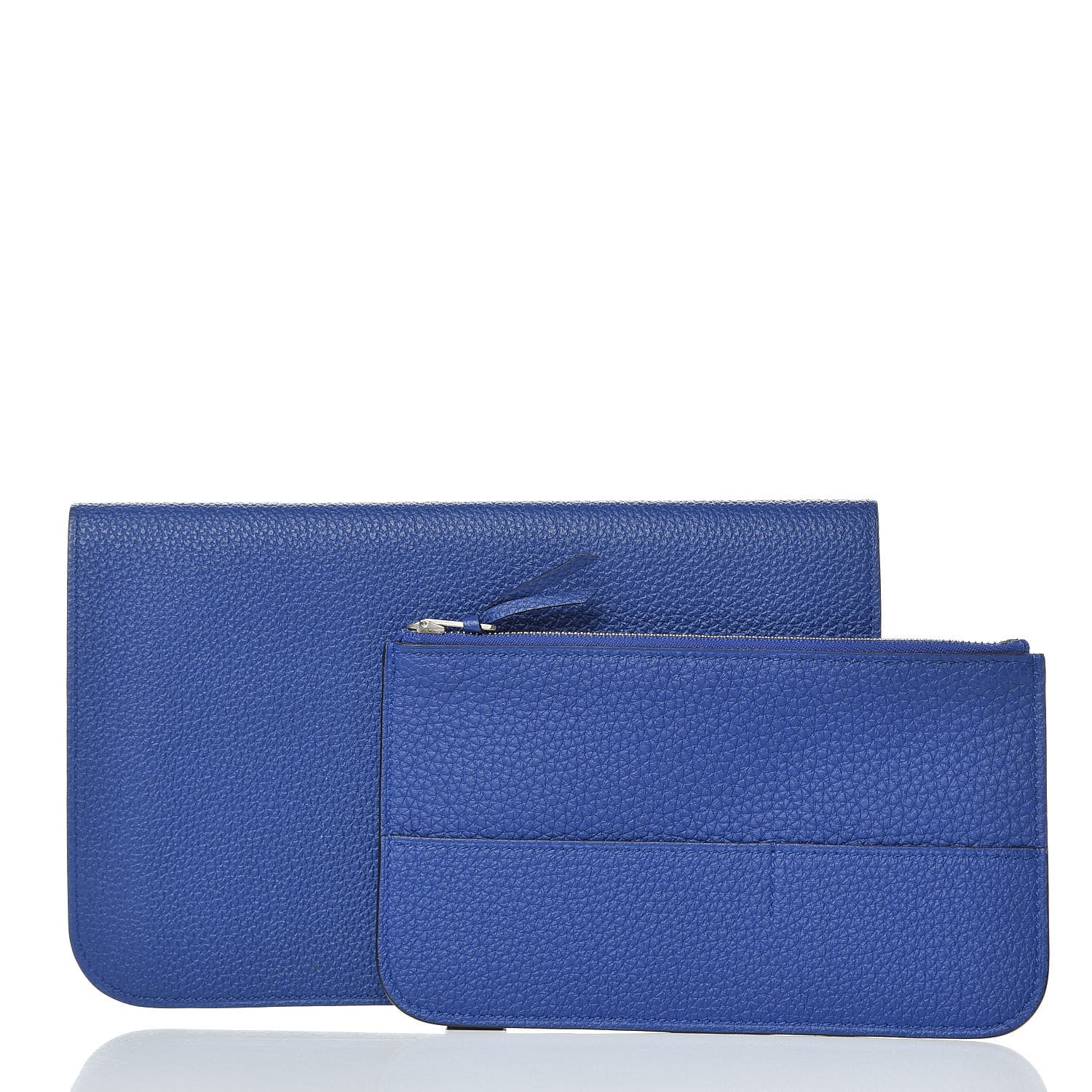 Hermes Togo Dogon Duo Wallet Bleu Electrique 8 of 9