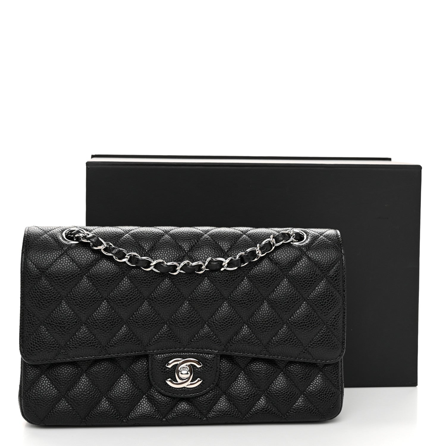 Chanel Caviar Quilted Medium Double Flap Black 11 of 11