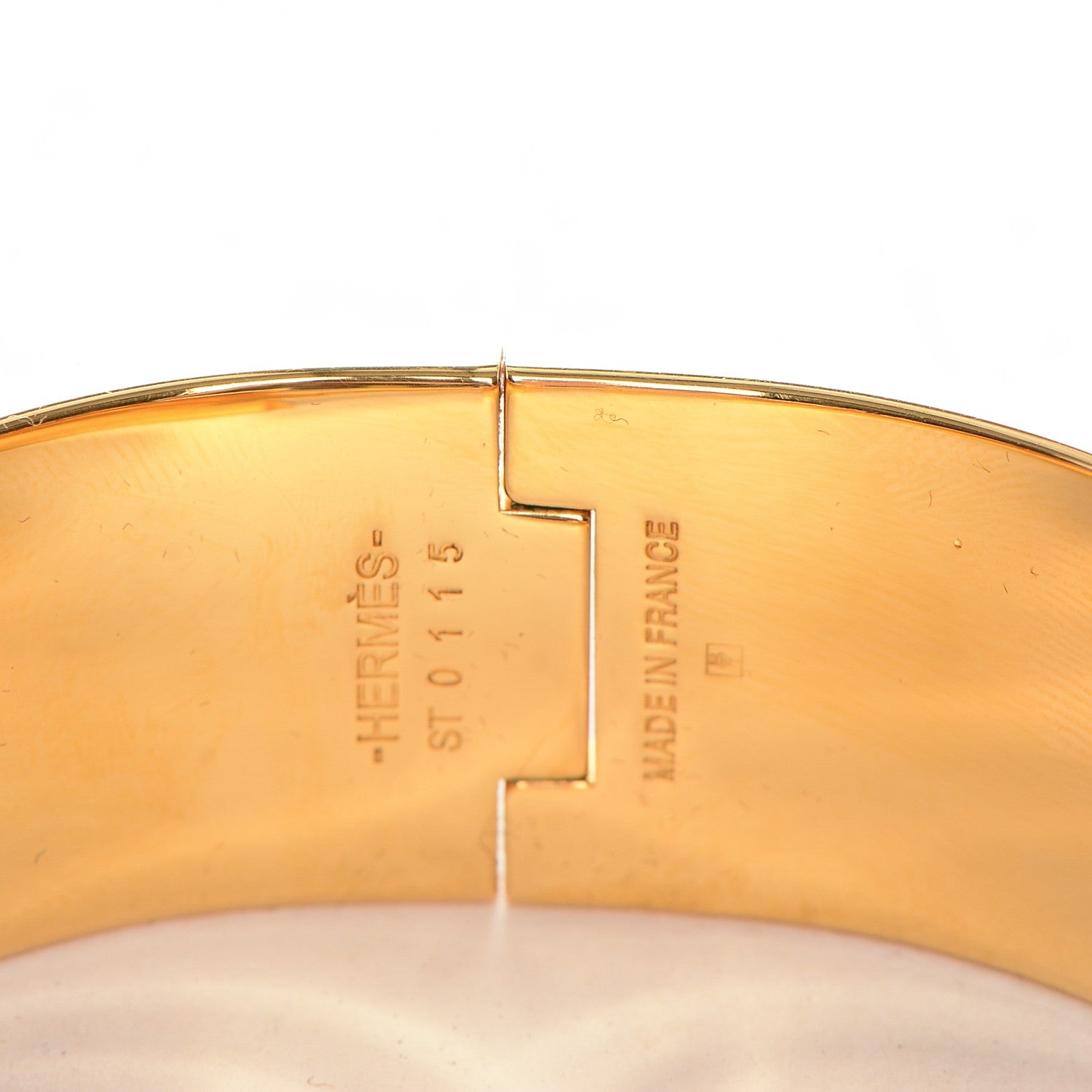 Hermes Enamel Wide Clic Clac H Bracelet PM Orange 3 of 4