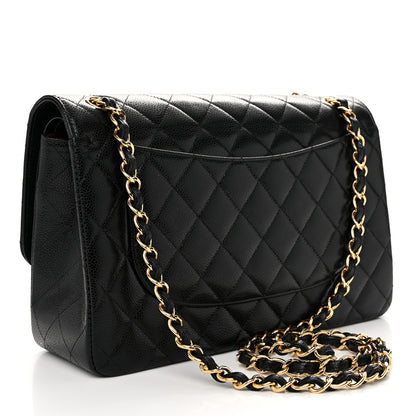 Chanel Caviar Quilted Jumbo Double Flap Black 3 of 11