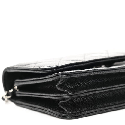 Chanel Caviar Quilted Mini Wallet On Chain WOC Black 8 of 10