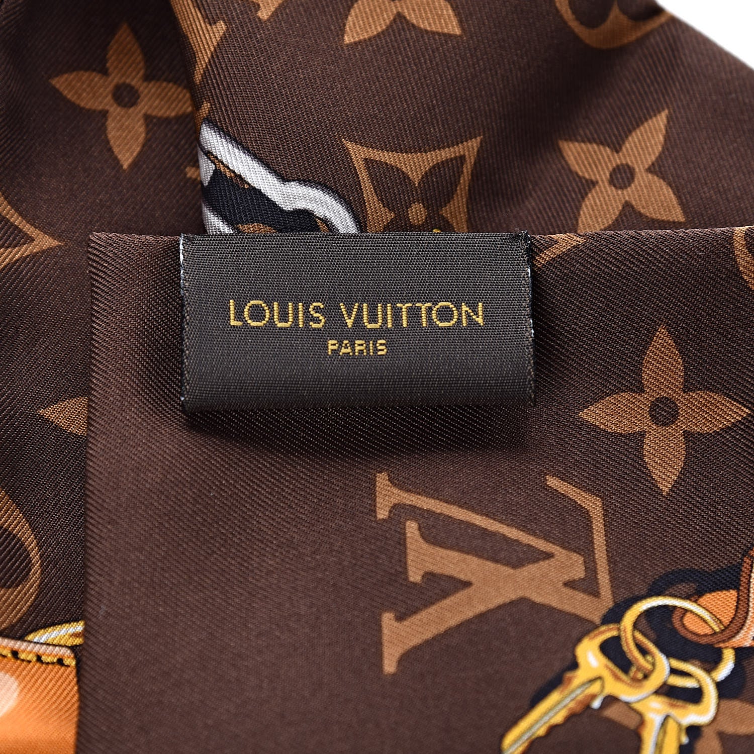 Louis Vuitton Silk Monogram Confidential Bandeau Brown 3 of 4