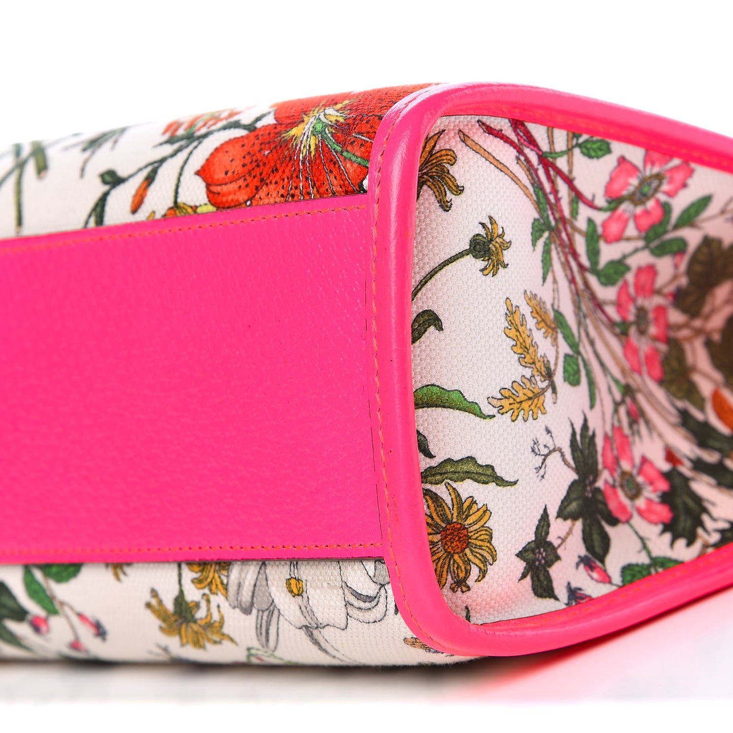 Canvas Medium Flora Tote Fuchsia