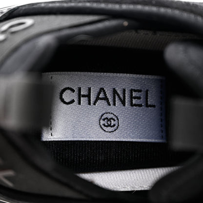 Chanel Velvet Calfskin Mixed Fibers CC Sneakers 36.5 Black 7 of 9