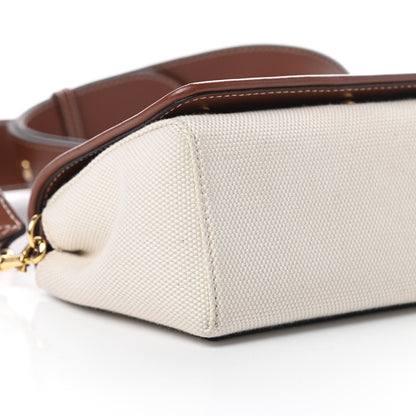 Burberry Cotton Canvas Horseferry Print Small Crossbody Bag White Tan 9 of 12