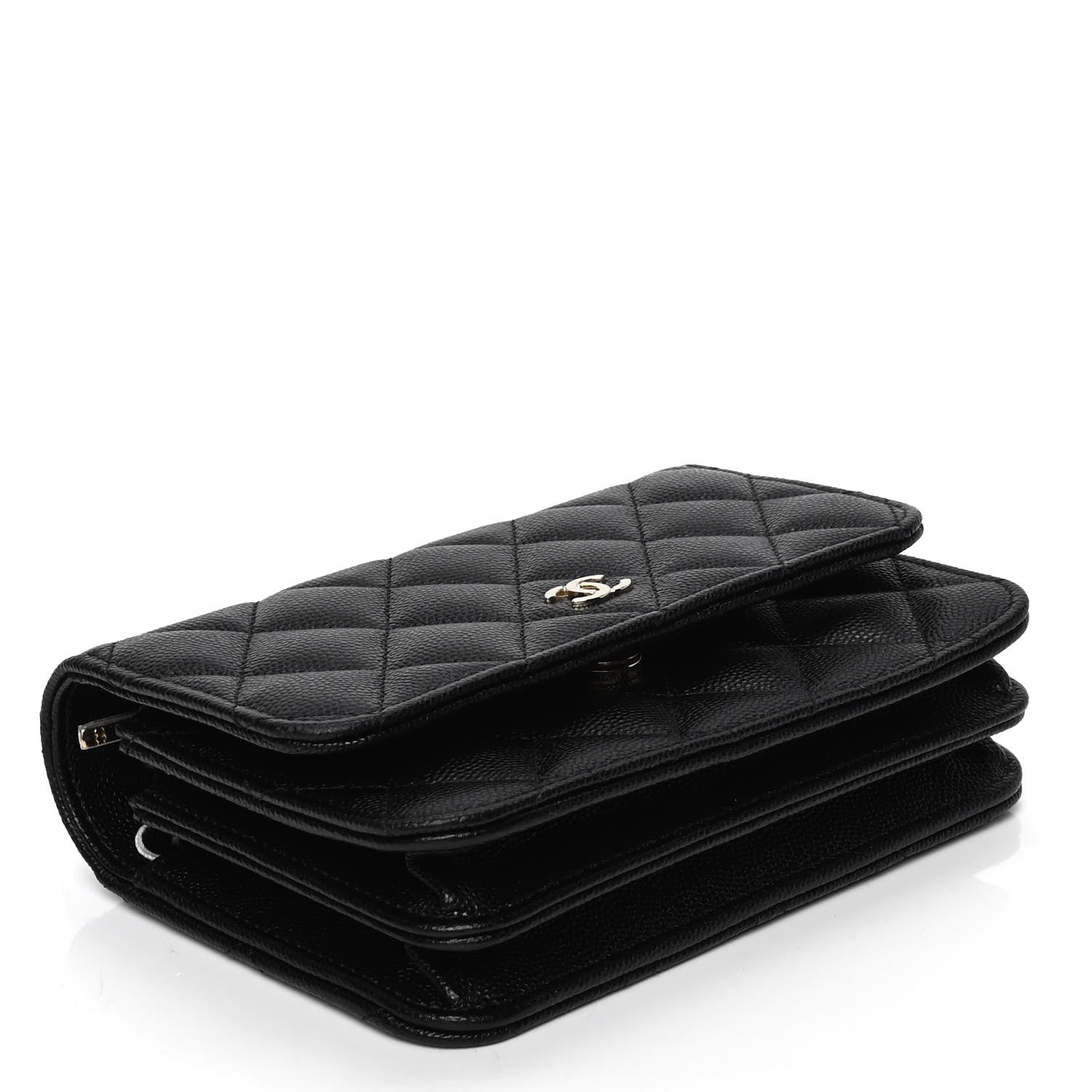 Chanel Caviar Quilted Mini Wallet On Chain WOC Black 3 of 4