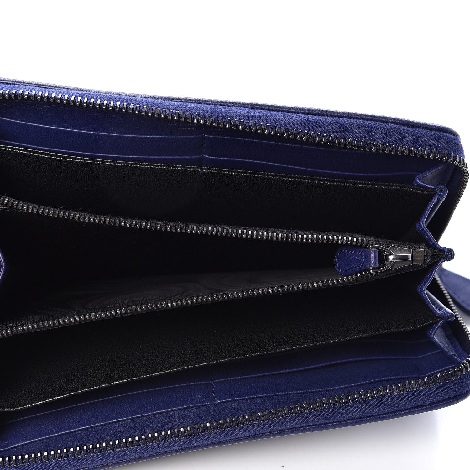 Bottega Veneta Nappa Intrecciato Zip Around Wallet Atlantic 5 of 8