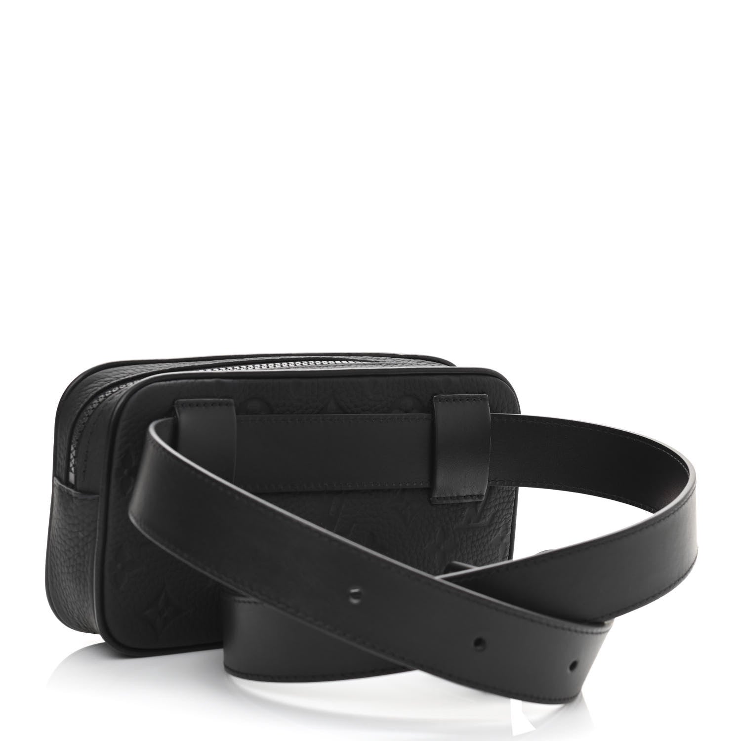 Louis Vuitton Taurillon Monogram Uniformes Solar Ray Soft Pochette Volga Belt Bag Black 3 of 10