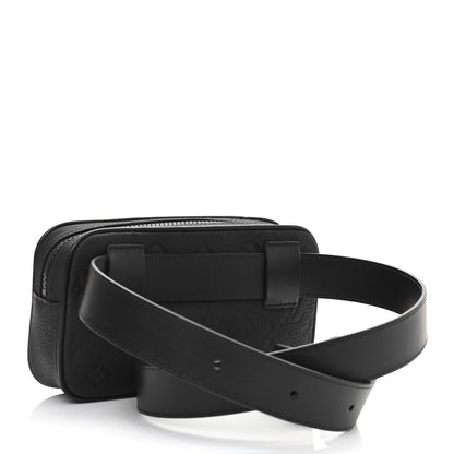 Louis Vuitton Taurillon Monogram Uniformes Solar Ray Soft Pochette Volga Belt Bag Black 3 of 10