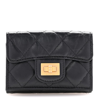 Chanel Aged Calfskin Quilted Reissue Compact Wallet Black 1 of 9