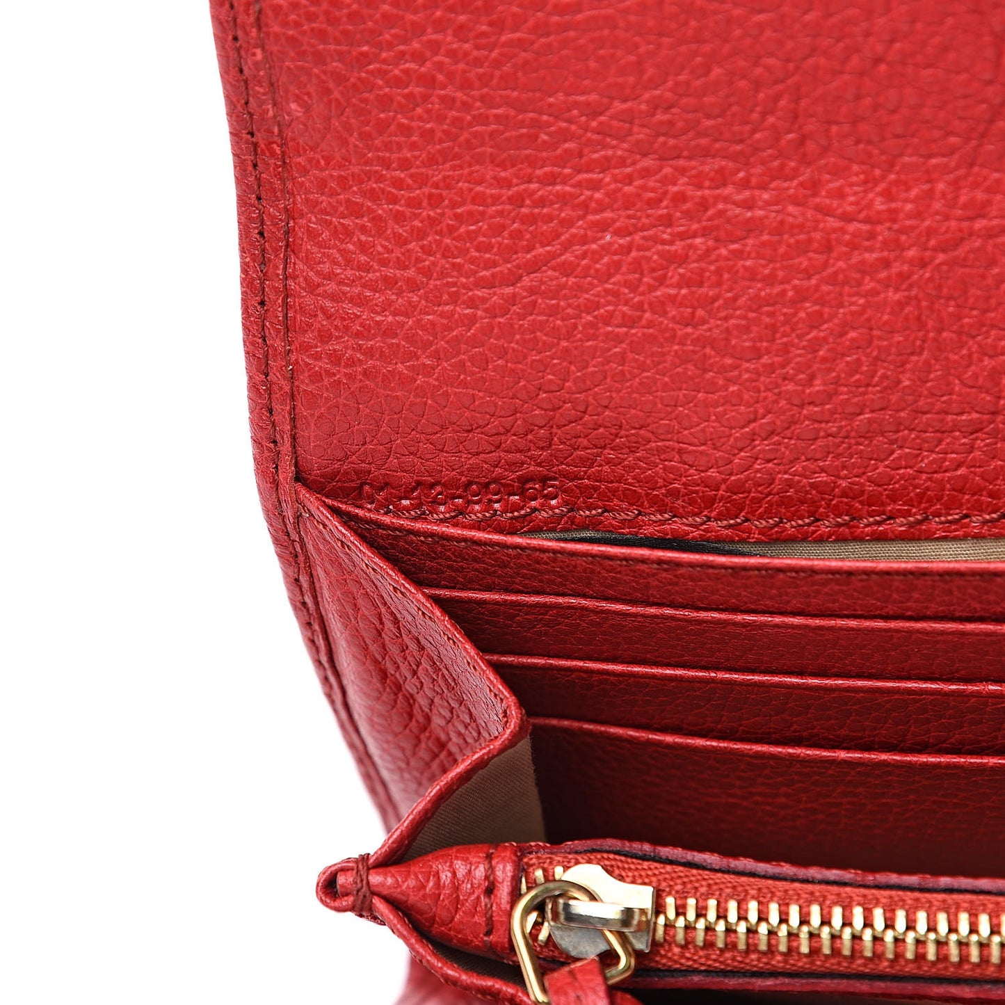 Grained Calfskin Paraty Continental Wallet Red