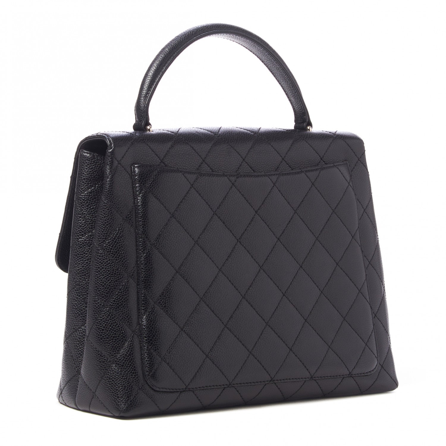 Chanel Caviar Quilted Jumbo Kelly Flap Black 3 of 10