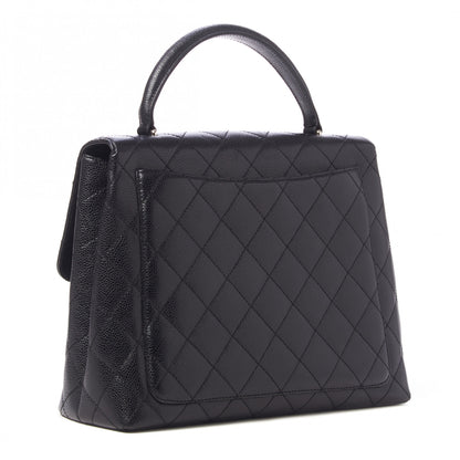 Chanel Caviar Quilted Jumbo Kelly Flap Black 3 of 10