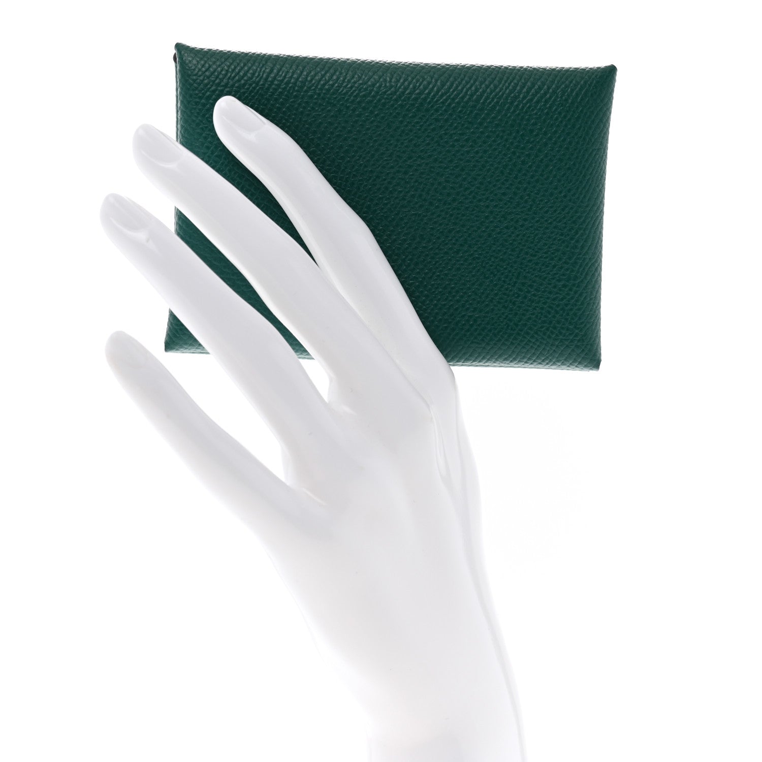 Hermes Epsom Calvi Duo Card Case Malachite 2 of 8