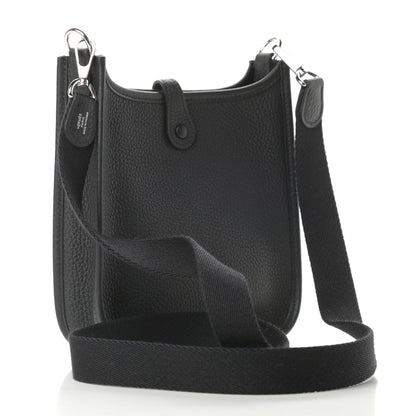 Hermes Taurillon Clemence Evelyne TPM Black 3 of 11