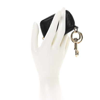 Gucci Pebbled Calfskin Soho Coin Purse Key Ring Black 2 of 6