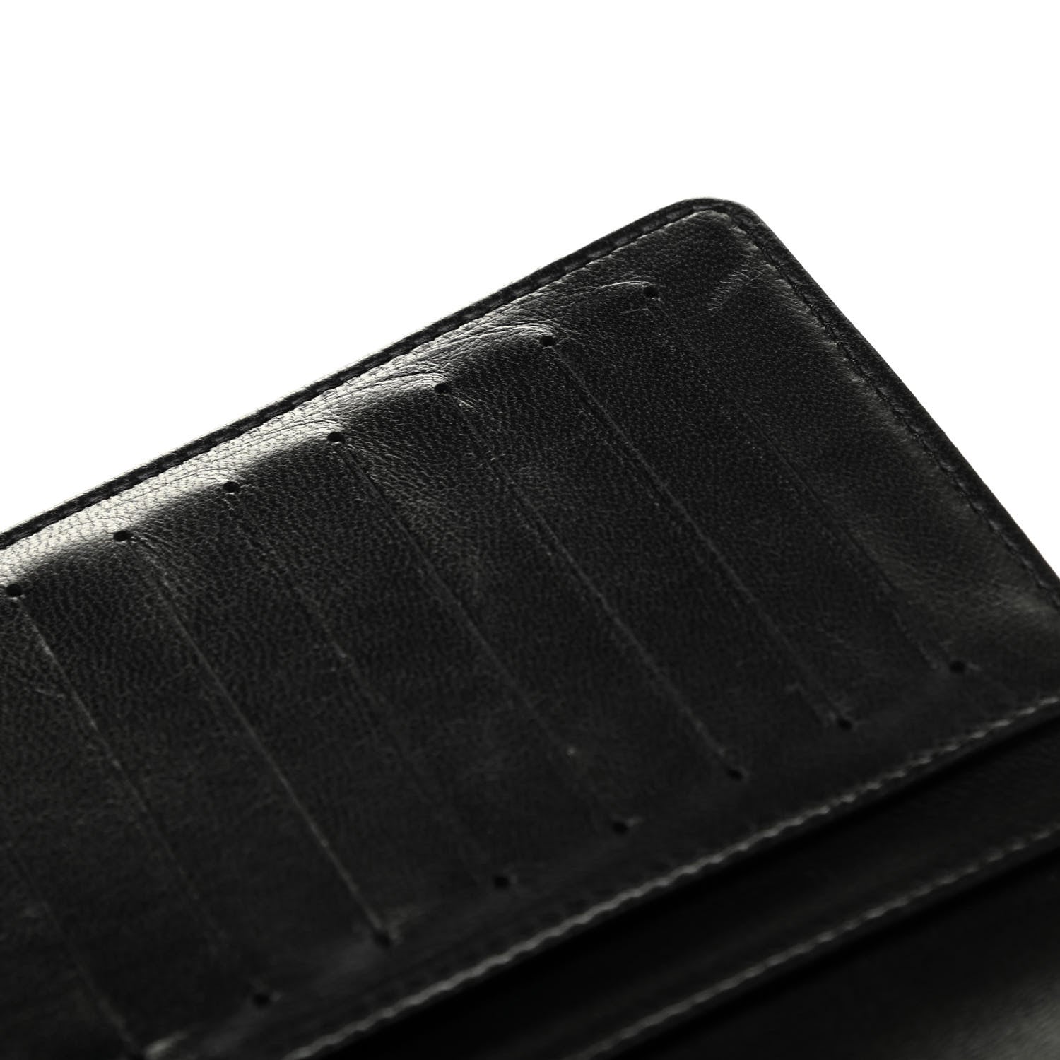 Chanel Lambskin Camellia Embossed Yen Wallet Black 10 of 10