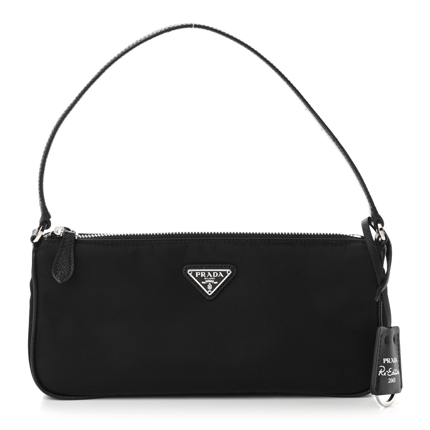Tessuto Nylon Saffiano Mini Re-Edition 2005 Bag Black