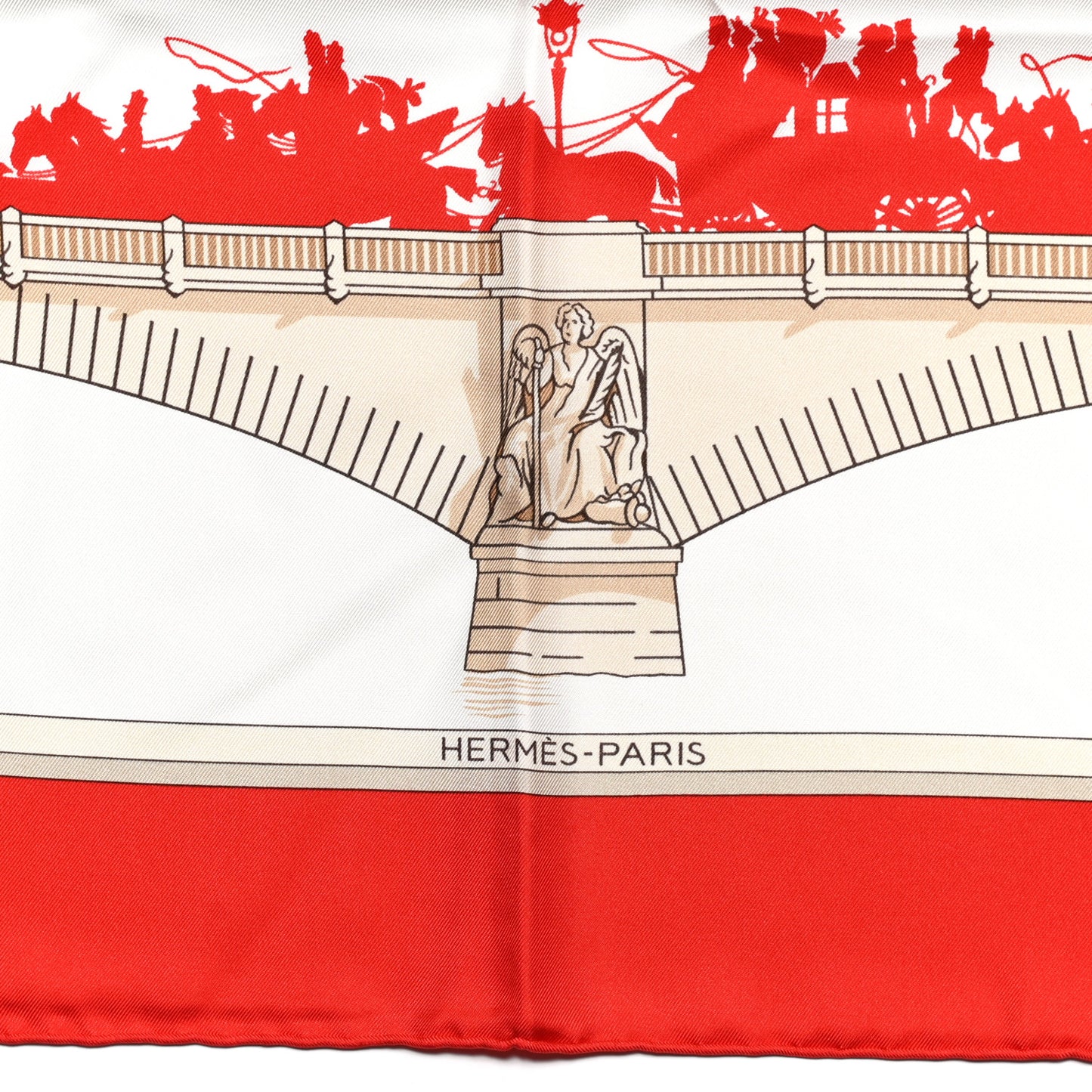 Silk Les Ponts De Paris Scarf 90 White Rouge