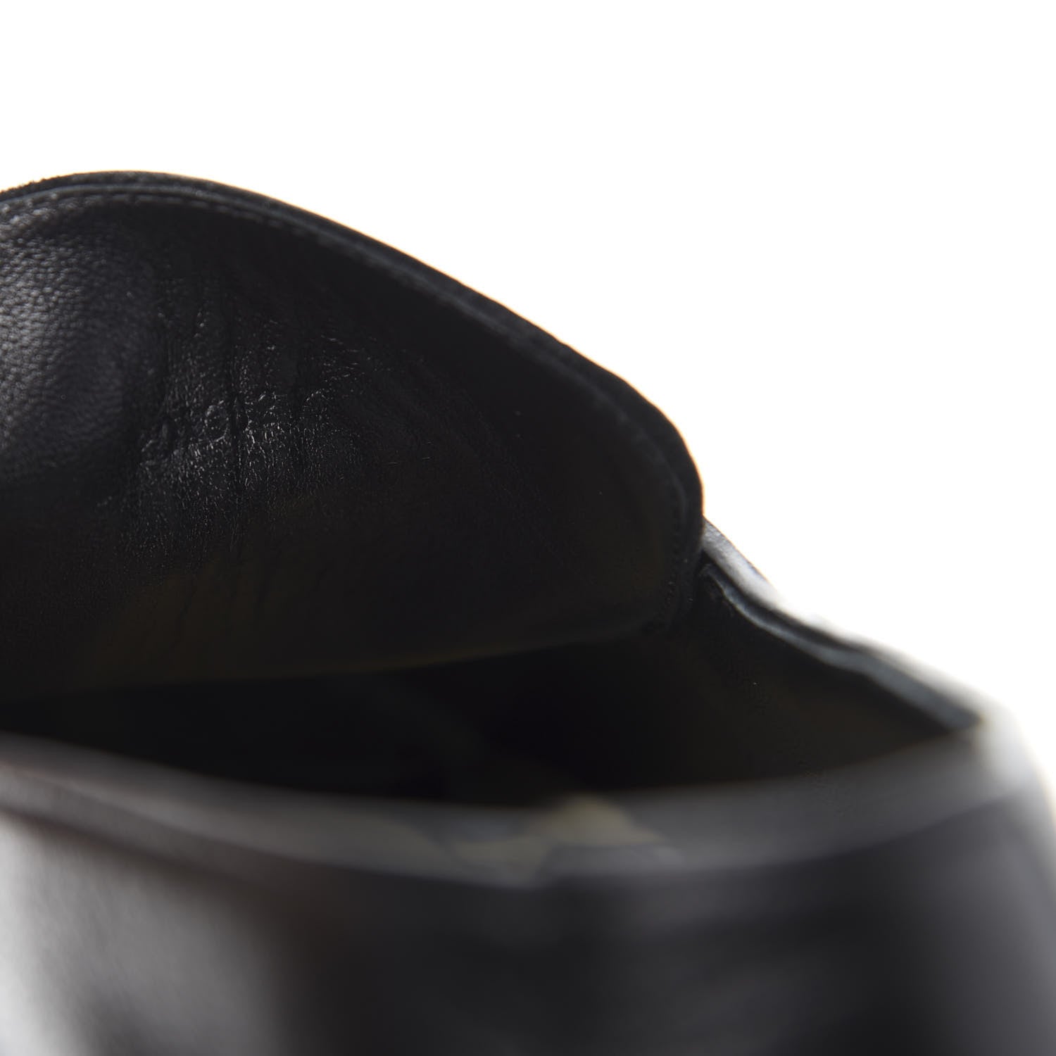 Hermes Goatskin Womens Ancora Moccasin Loafers 37.5 Black 8 of 9