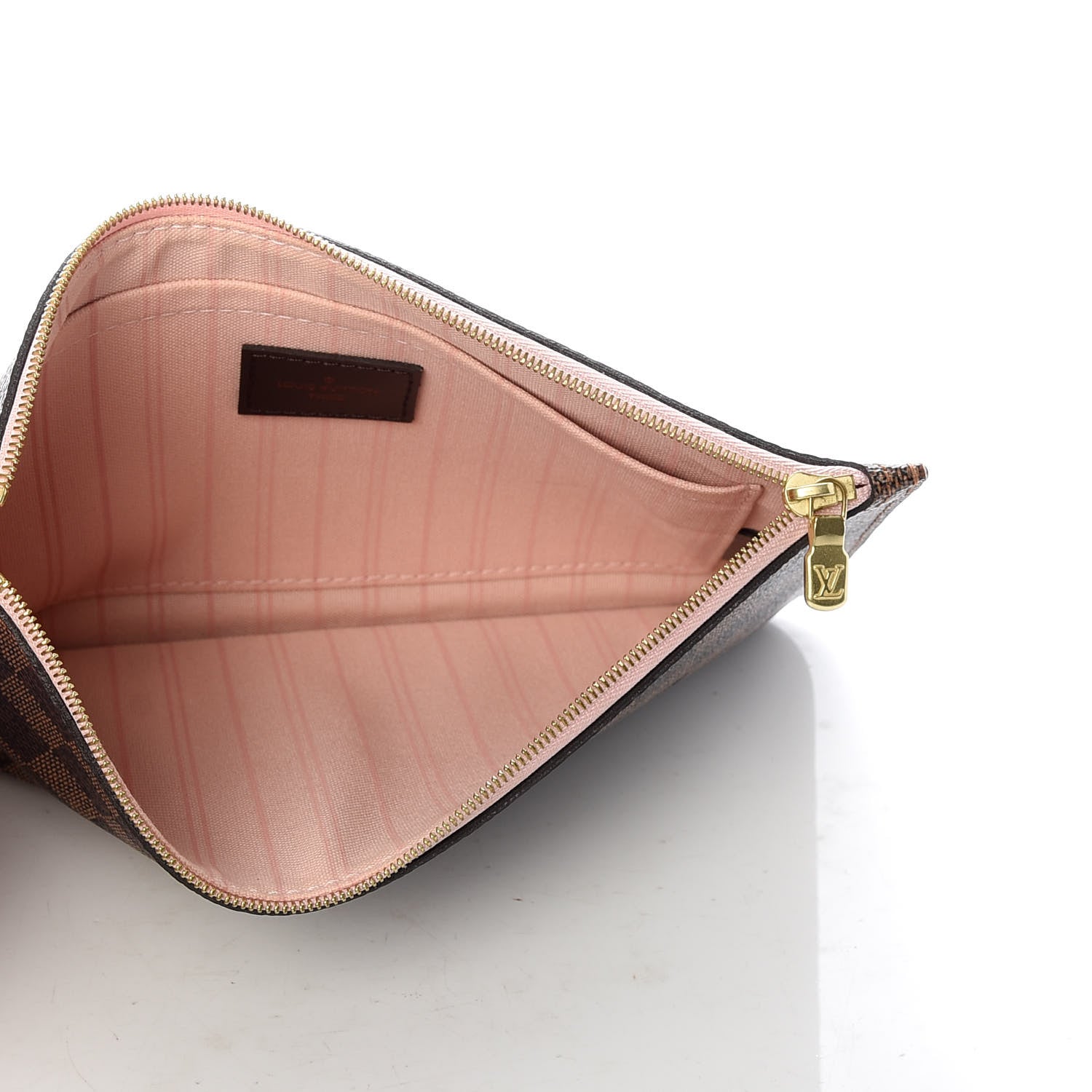 Louis Vuitton Damier Ebene Neverfull MM GM Pochette Rose Ballerine 5 of 8