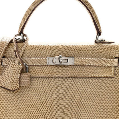 Hermes Lizard Niloticus Kelly Sellier 25 Ficelle 8 of 14