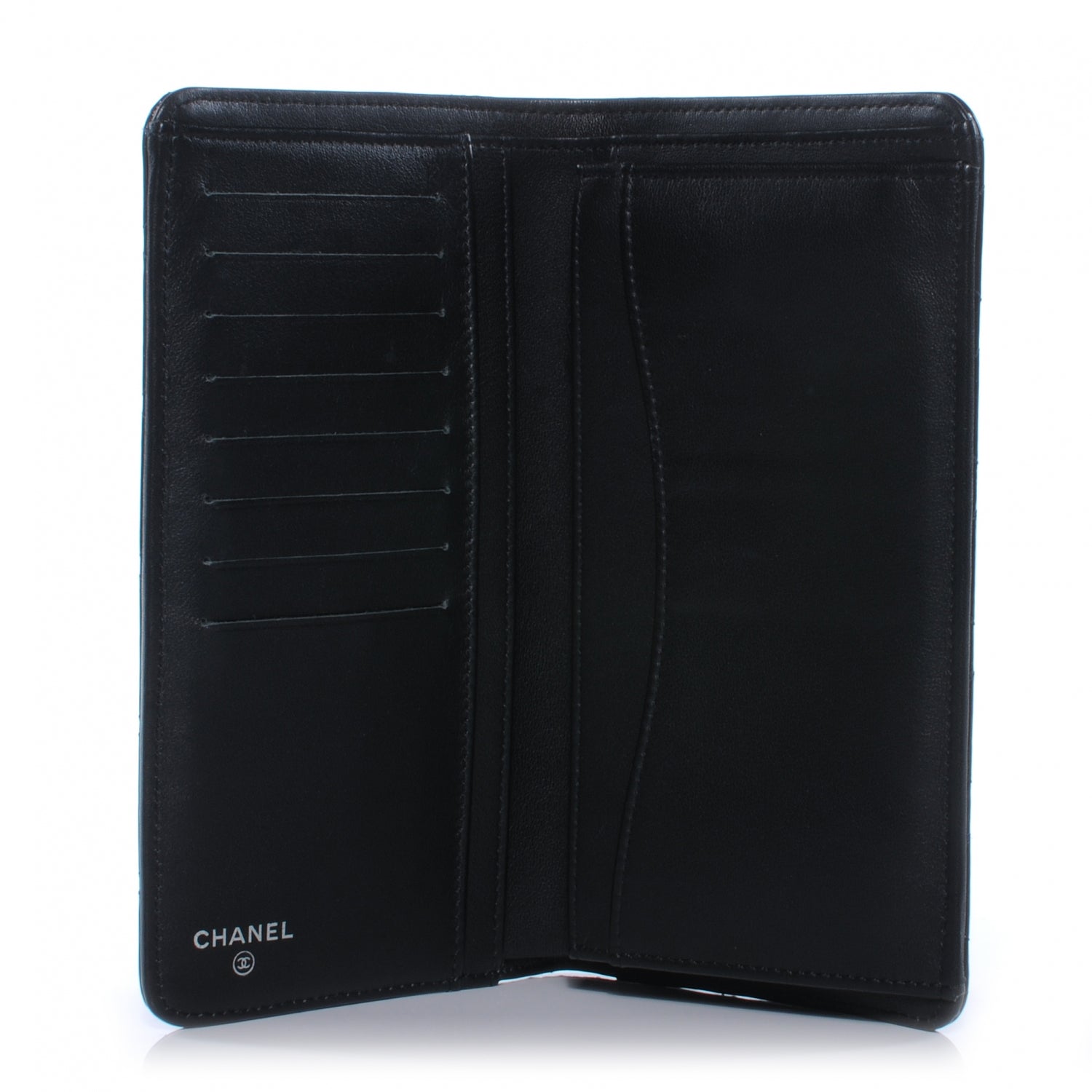 Chanel Patent Quilted Yen Wallet Black 5 of 8