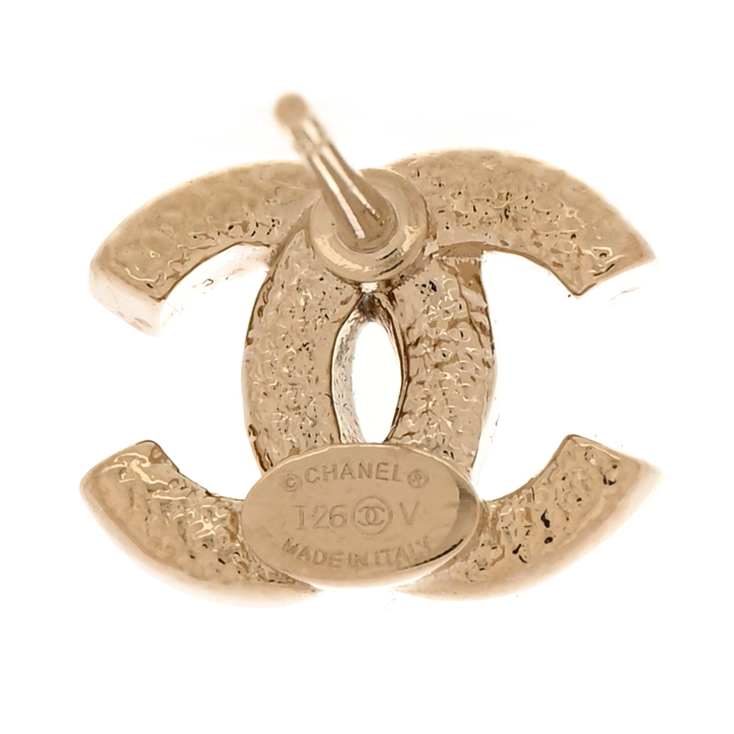 Chanel Crystal Mini Timeless CC Earrings Gold 4 of 5
