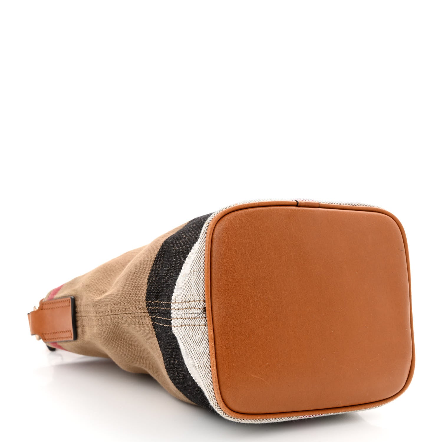 Burberry Canvas Mega Check Mini Ashby Tassel Crossbody Saddle Brown 5 of 14