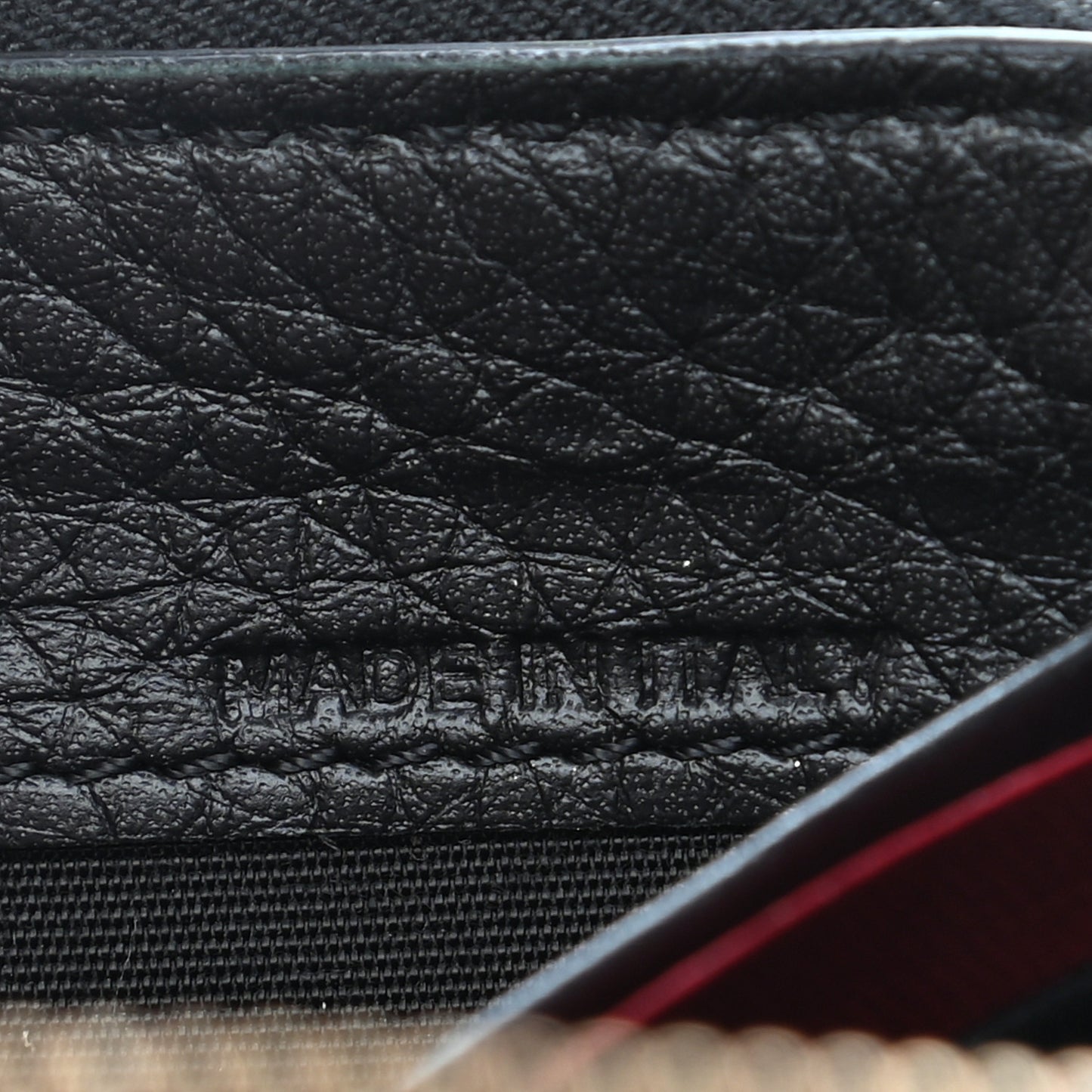 Pebbled Calfskin Rockstud Zip Around Wallet Black