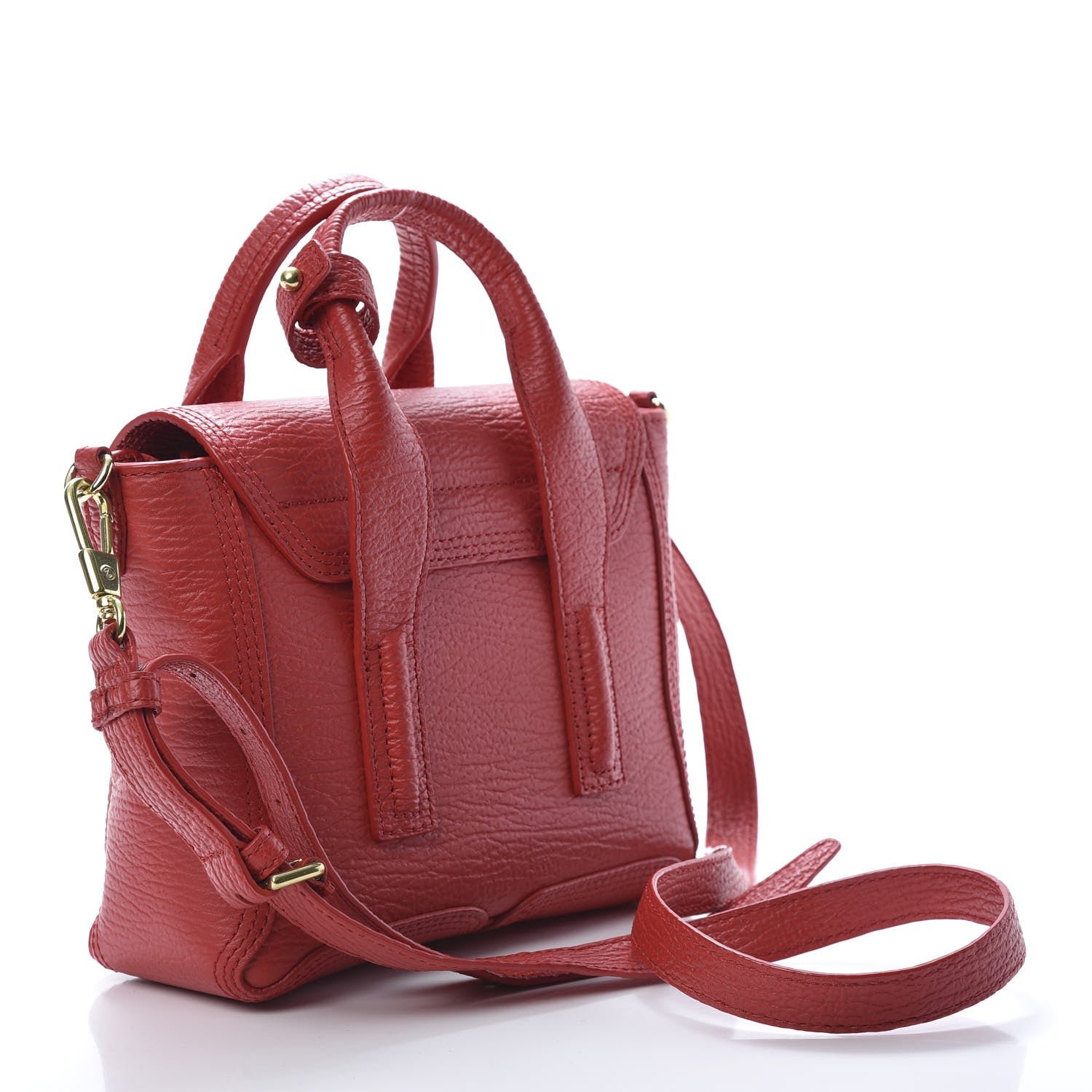 3.1 Phillip Lim 3.1 Textured Calfskin Mini Pashli Satchel Red 3 of 11
