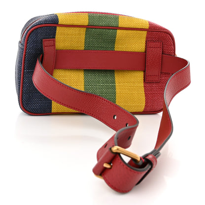 Gucci Canvas Marley Stripe Script Logo Gucci Belt Bag 80 32 Multicolor 3 of 11
