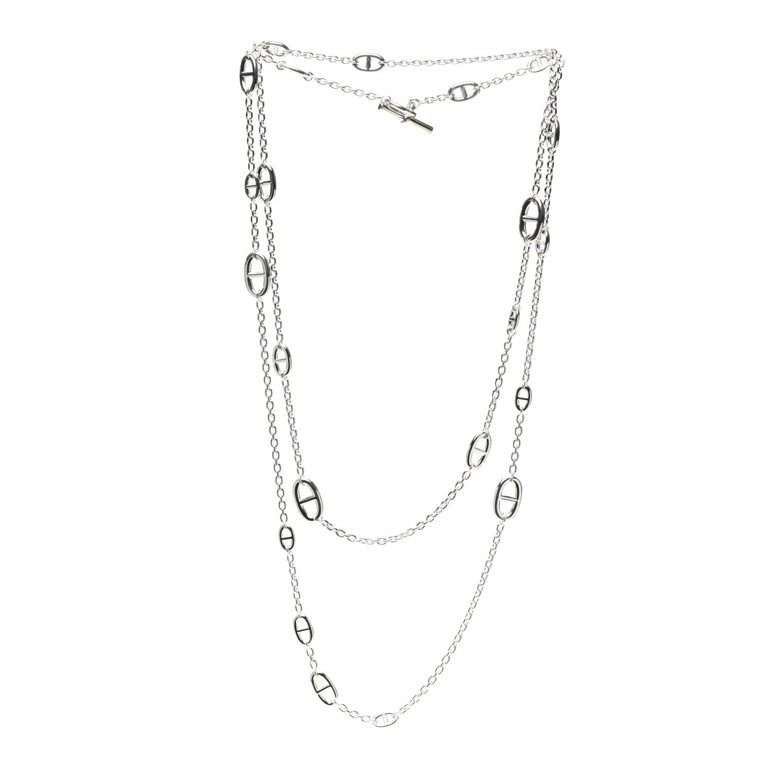 Hermes Sterling Silver Farandole Necklace 160 3 of 4