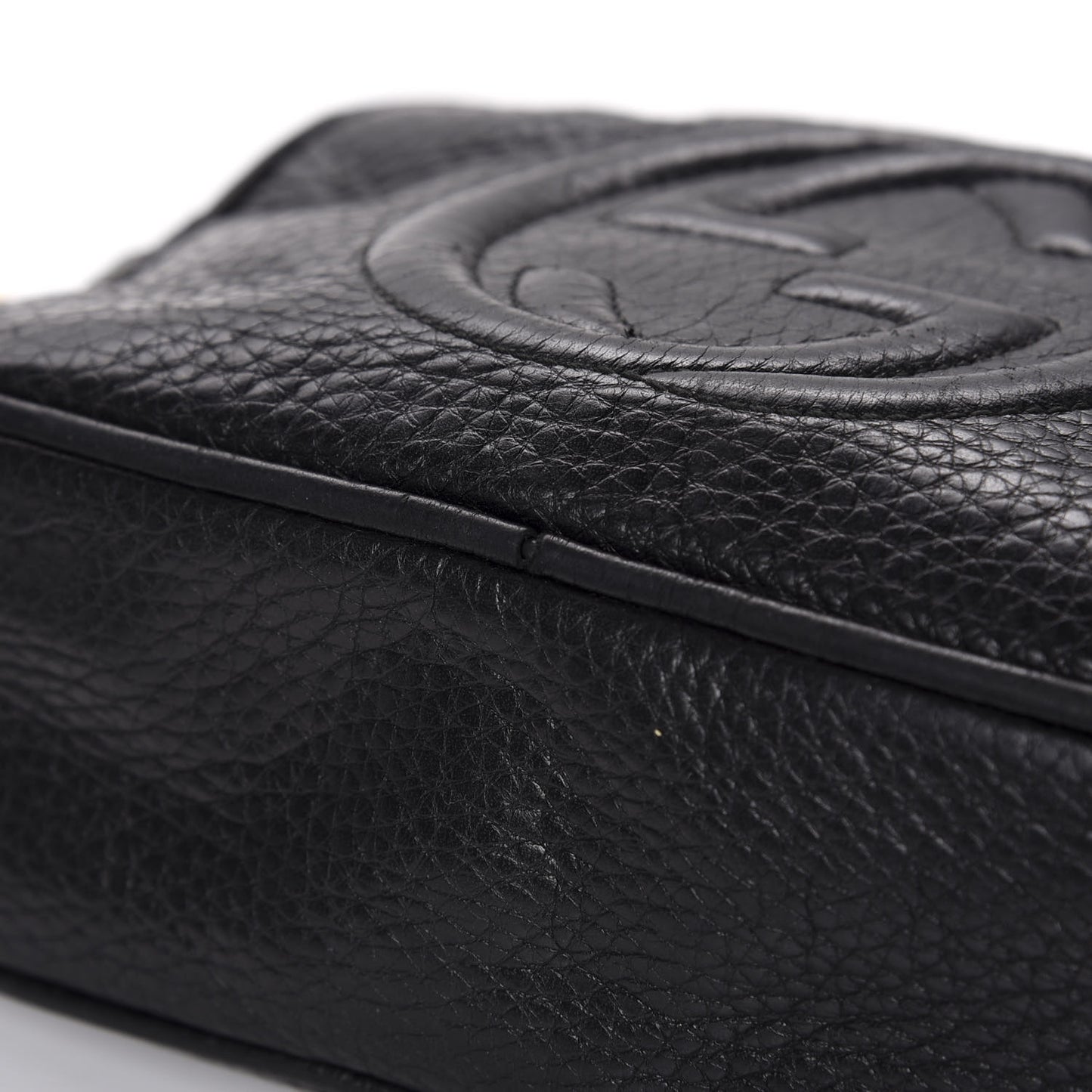 Pebbled Calfskin Mini Soho Disco Bag Black
