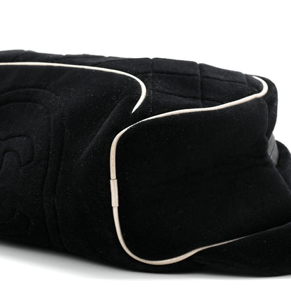 Chanel Velvet Quilted Coco Neige Waist Bag Black 11 of 11