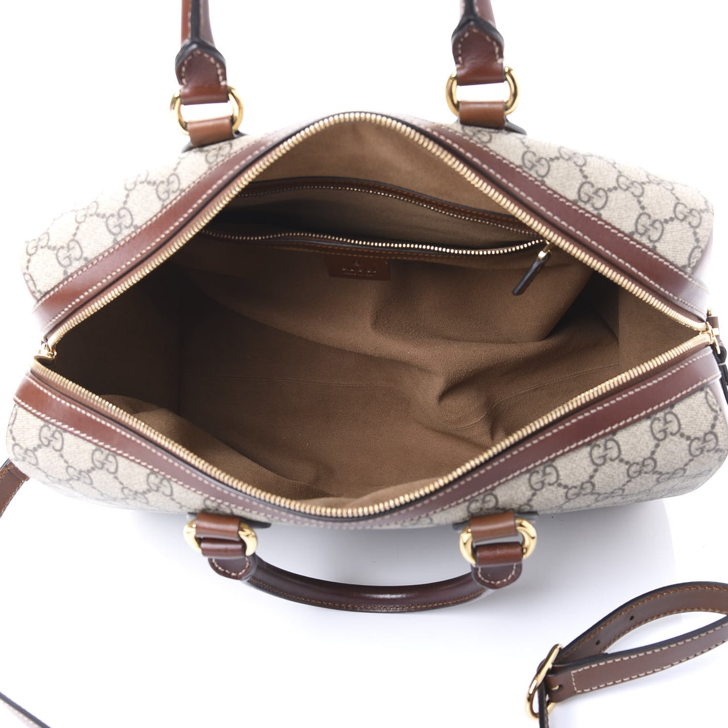 GG Supreme Monogram Medium Boston Beige Cuir