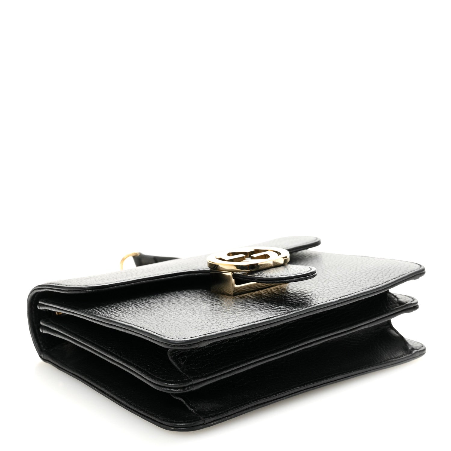 Gucci Dollar Calfskin Small Interlocking G Shoulder Bag Black 4 of 10