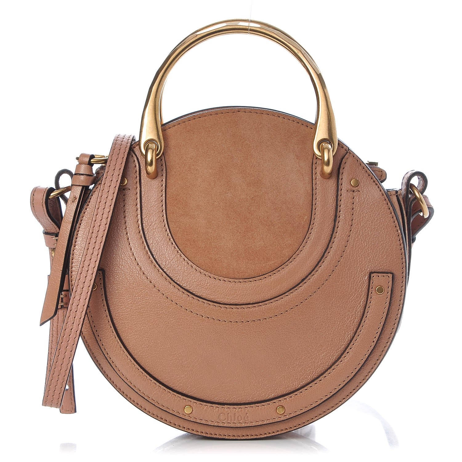 Chloe Goatskin Suede Small Pixie Bag Nougat 1 of 7