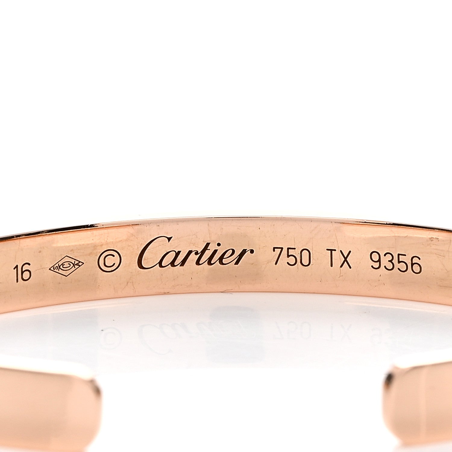 Cartier 18K Pink Gold LOVE Cuff Bracelet 16 3 of 3