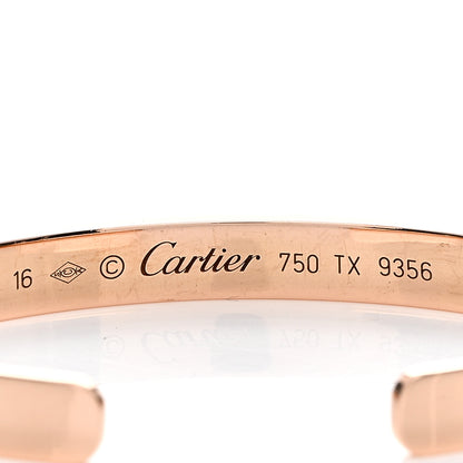 Cartier 18K Pink Gold LOVE Cuff Bracelet 16 3 of 3