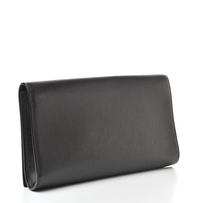 Saint Laurent Calfskin Monogram Large Belle De Jour Clutch Black 3 of 8