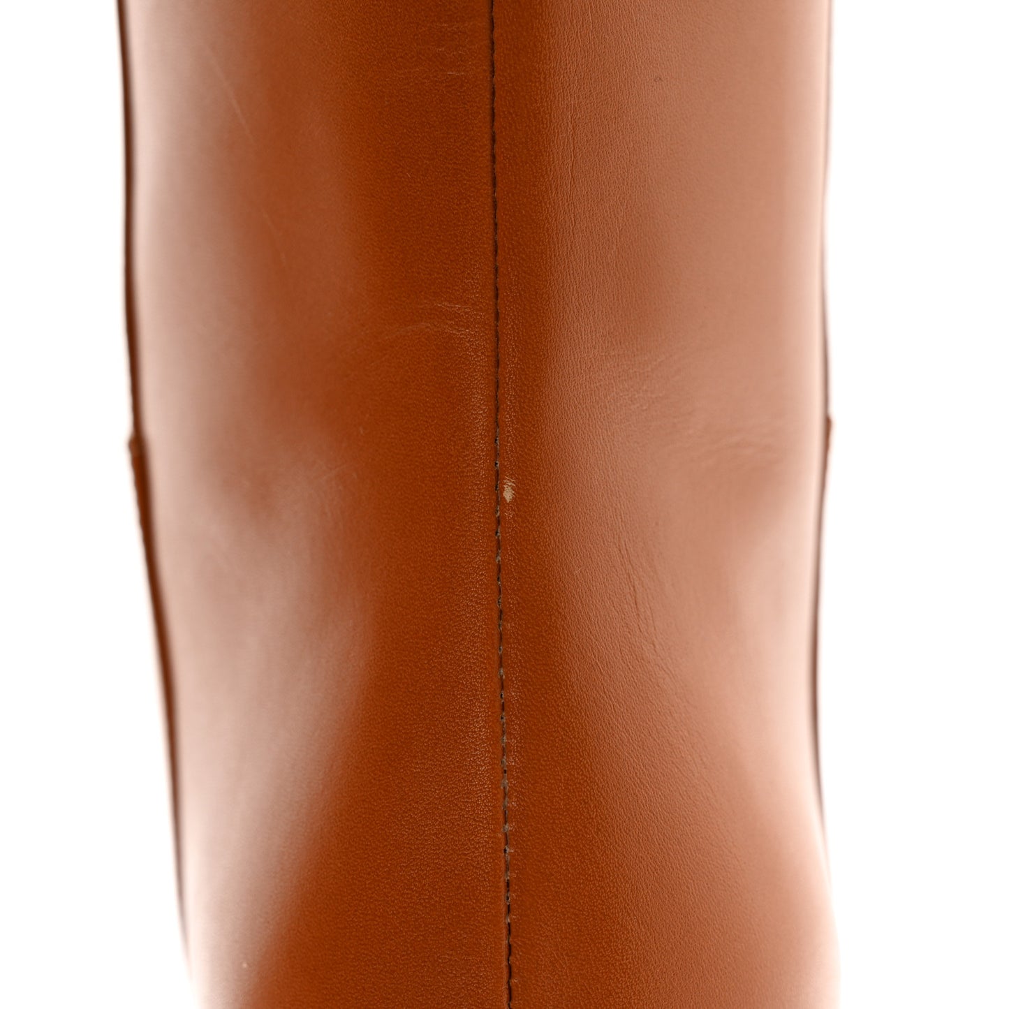 Calfskin Half Horsebit Tall Boots 41 Cognac