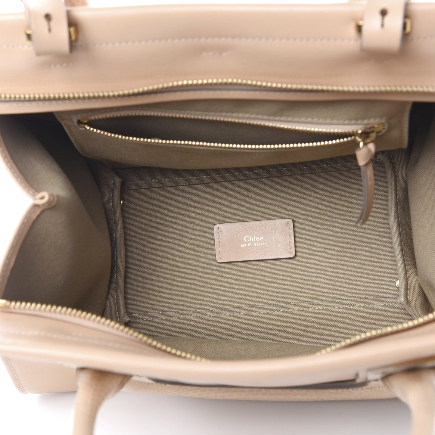 Calfskin Ayers Top Handle Shoulder Bag Beige