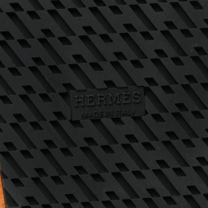 Hermes Suede Goatskin Woolskin Womens Chypre Sandals 37 Naturel Ecru 6 of 8
